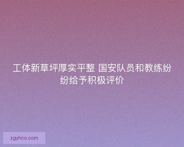 工体新草坪厚实平整 国安队员和教练纷纷给予积极评价
